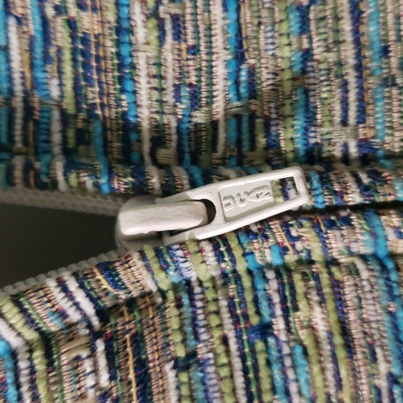 Coldwater Creek. Woven Blue/Grrens, Long Sleeved, Full Zip Jacket. Size 2X. - Picture 5 of 15